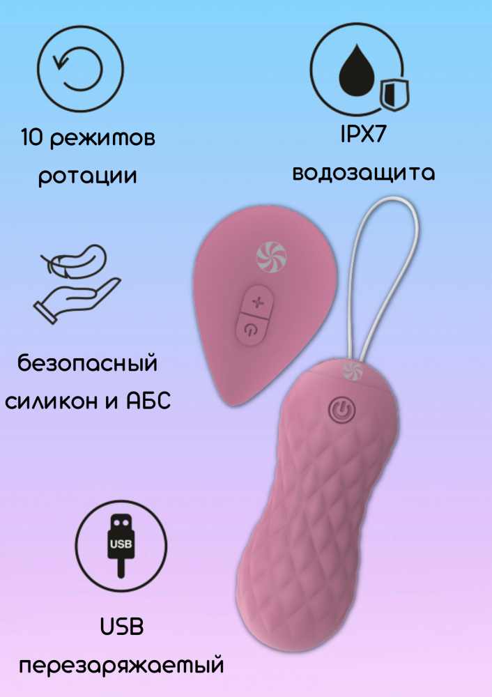 Вращающиеся виброшарики на пульте Take it Easy Dea Pink 9021-04lola