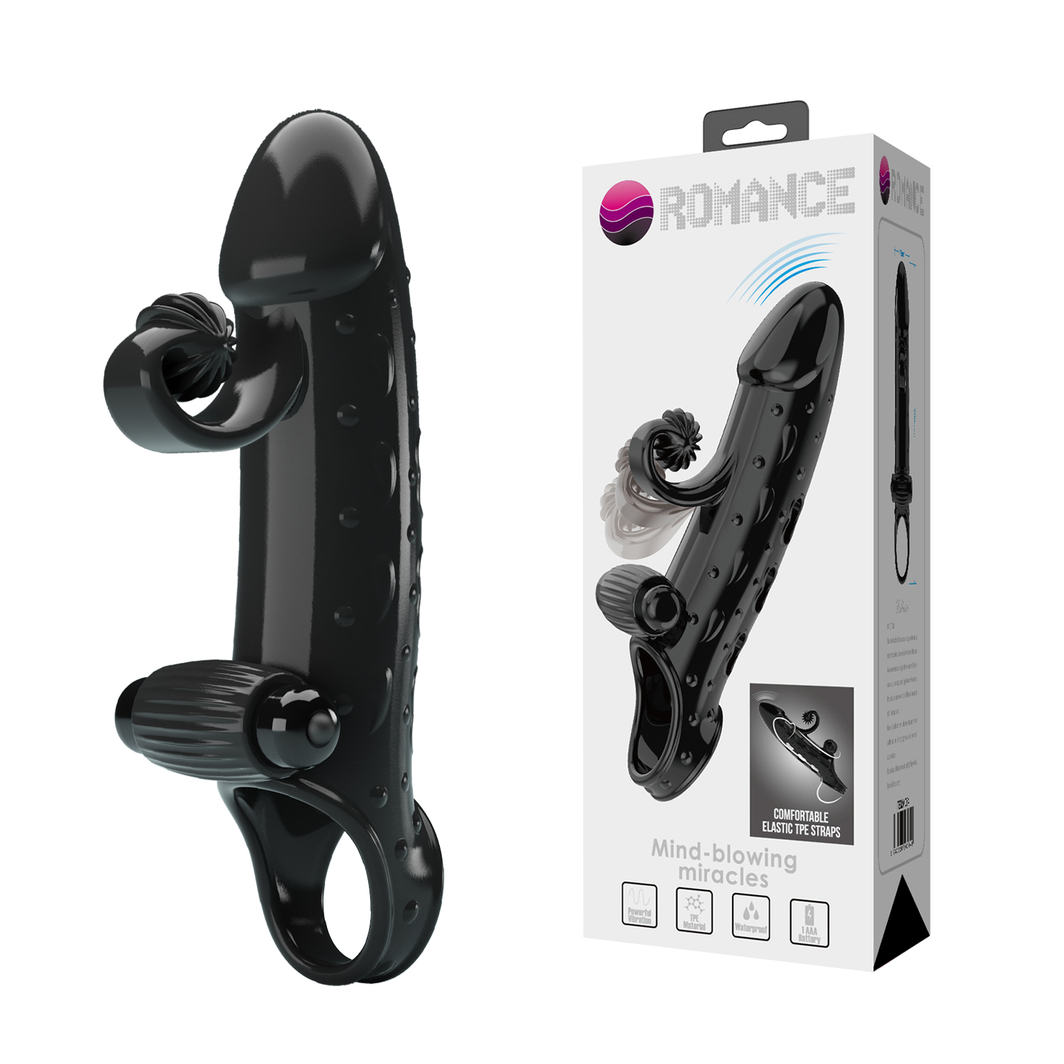 Вибронасадка на пенис Pretty Love MC64