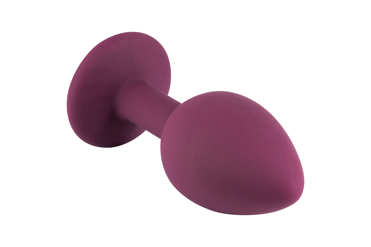 Темно-красная силиконовая пробка с прозрачным кристаллом S 3309-01