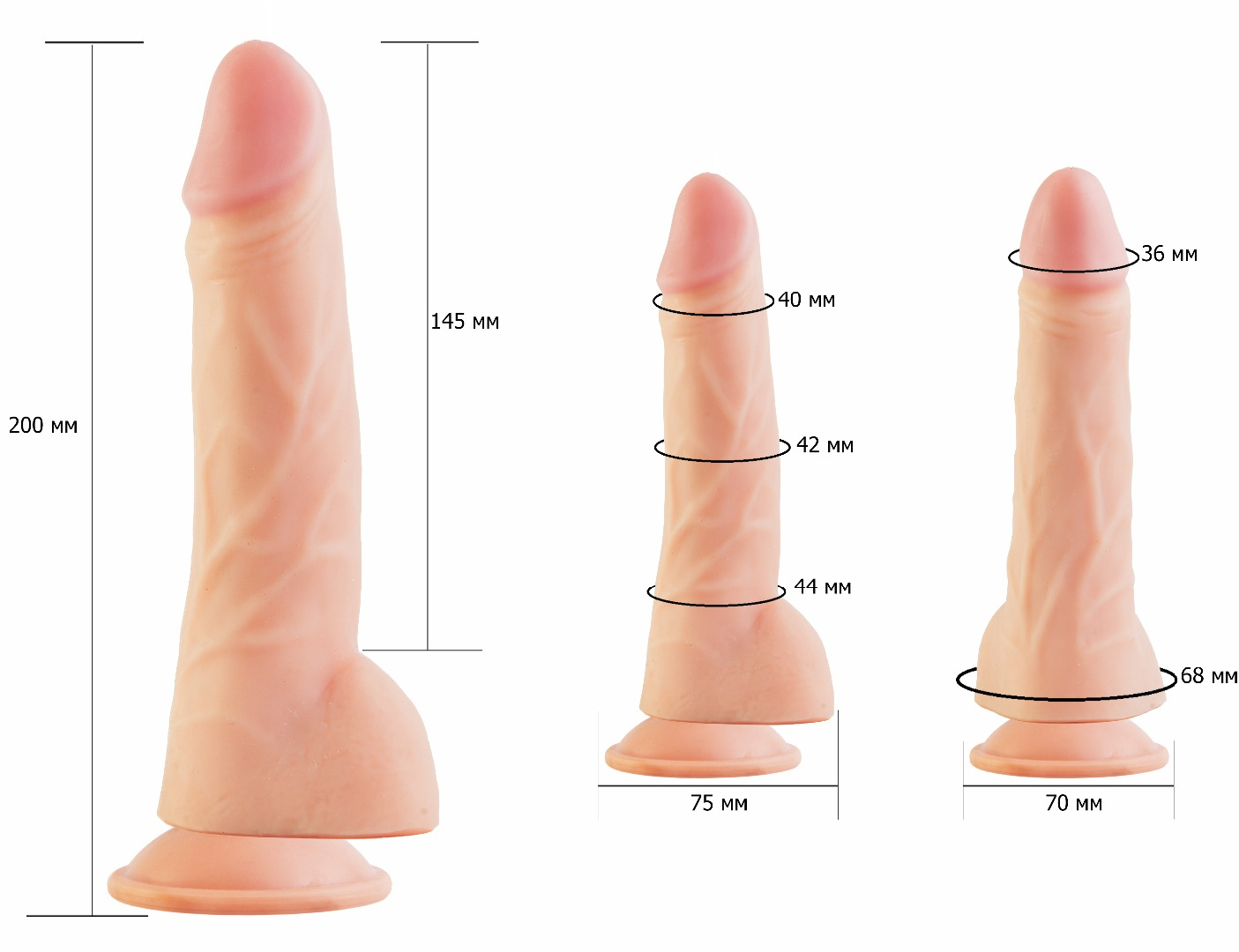 Фаллоимитатор на присоске Кибер-кожа 818300ru