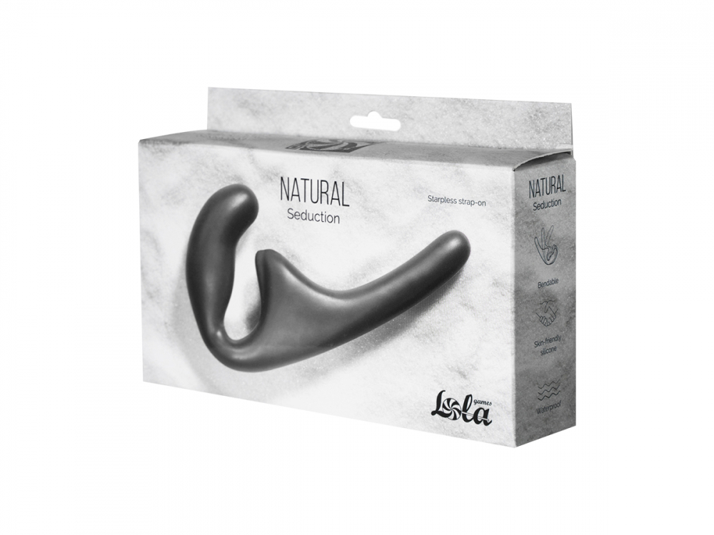 Безремневой анальный страпон Natural Seduction Black 5010-02lola