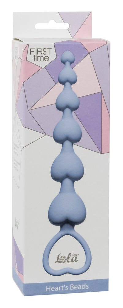 Анальная цепочка Hearts Beads Blue 4101-02Lola