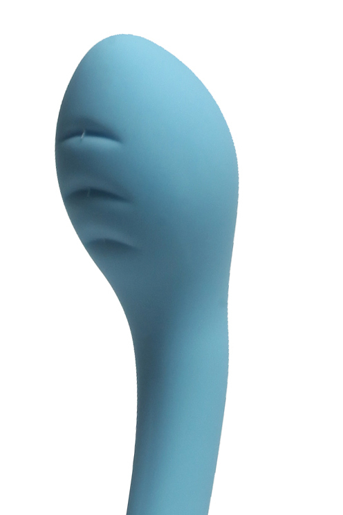 Фаллоимитатор силиконовый для точки G голубой 17 х 3,5 см 47520-1MM