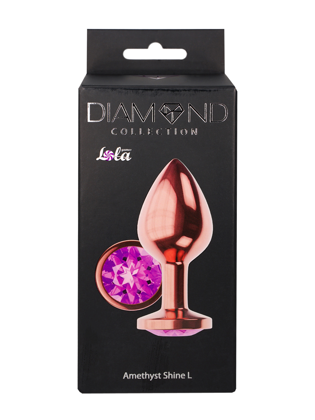 Анальная Пробка Diamond Amethyst Shine L Розовое Золото 4025-02lola