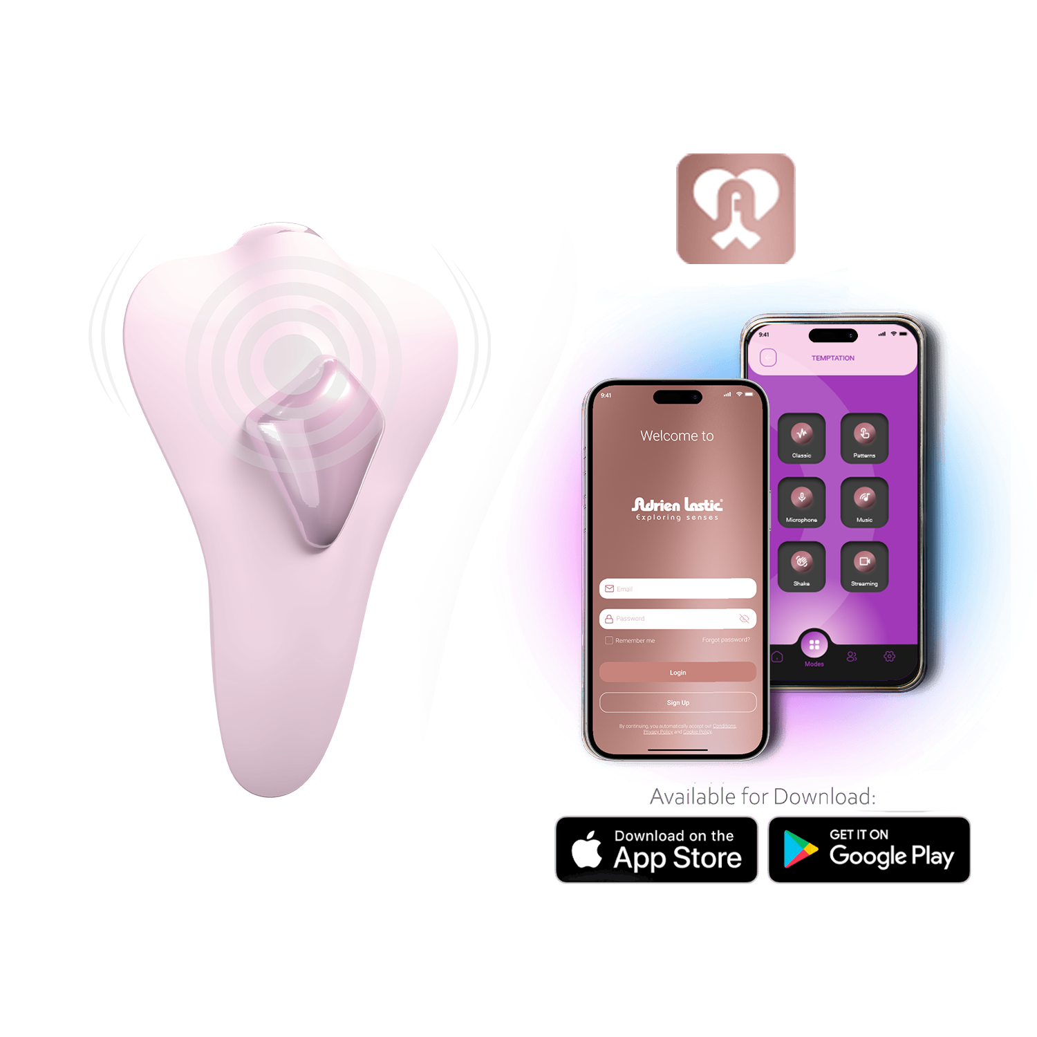 Вибратор в трусы Temptation + APP 40691AL