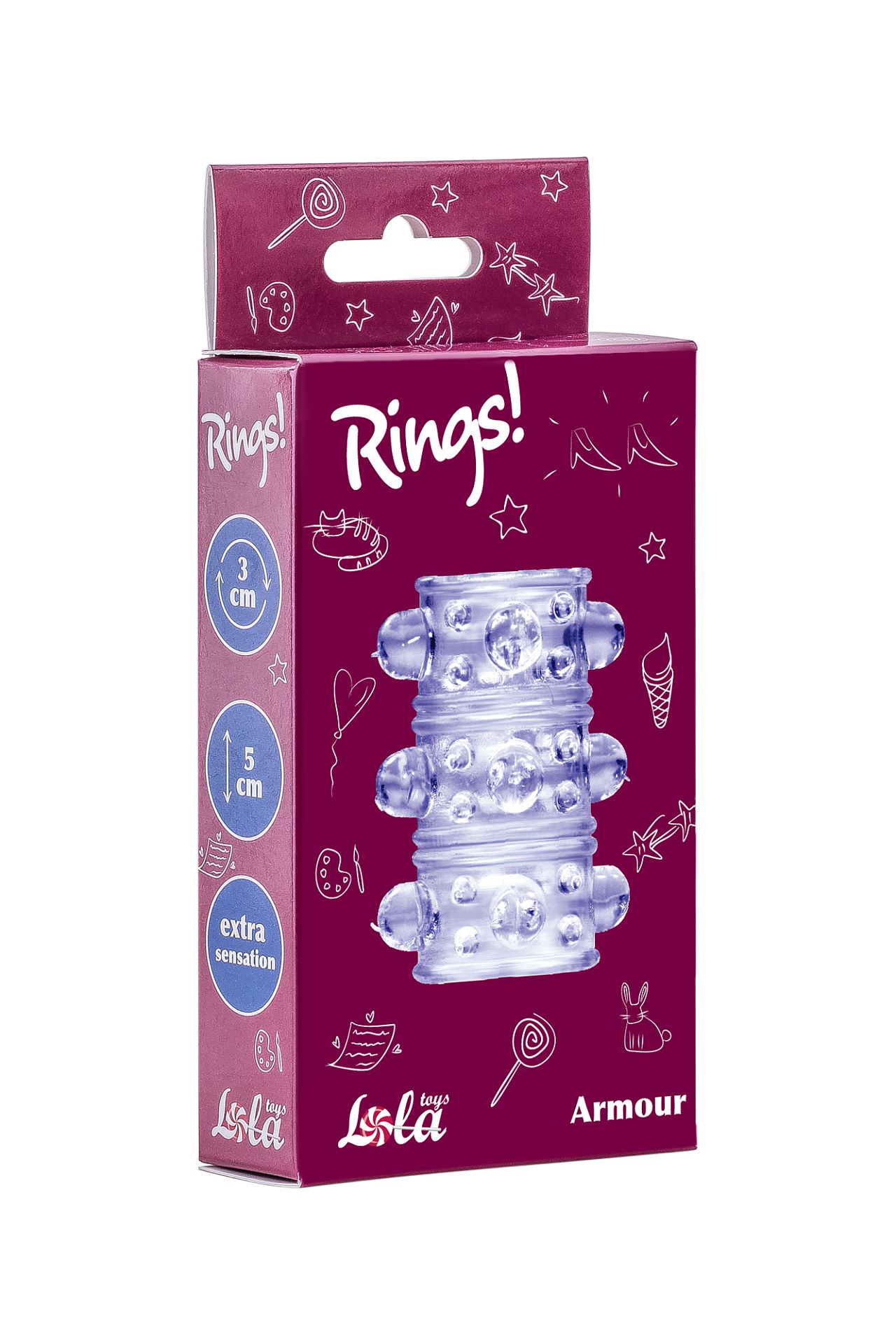 Насадка на пенис Rings Armour purple 0115-12Lola