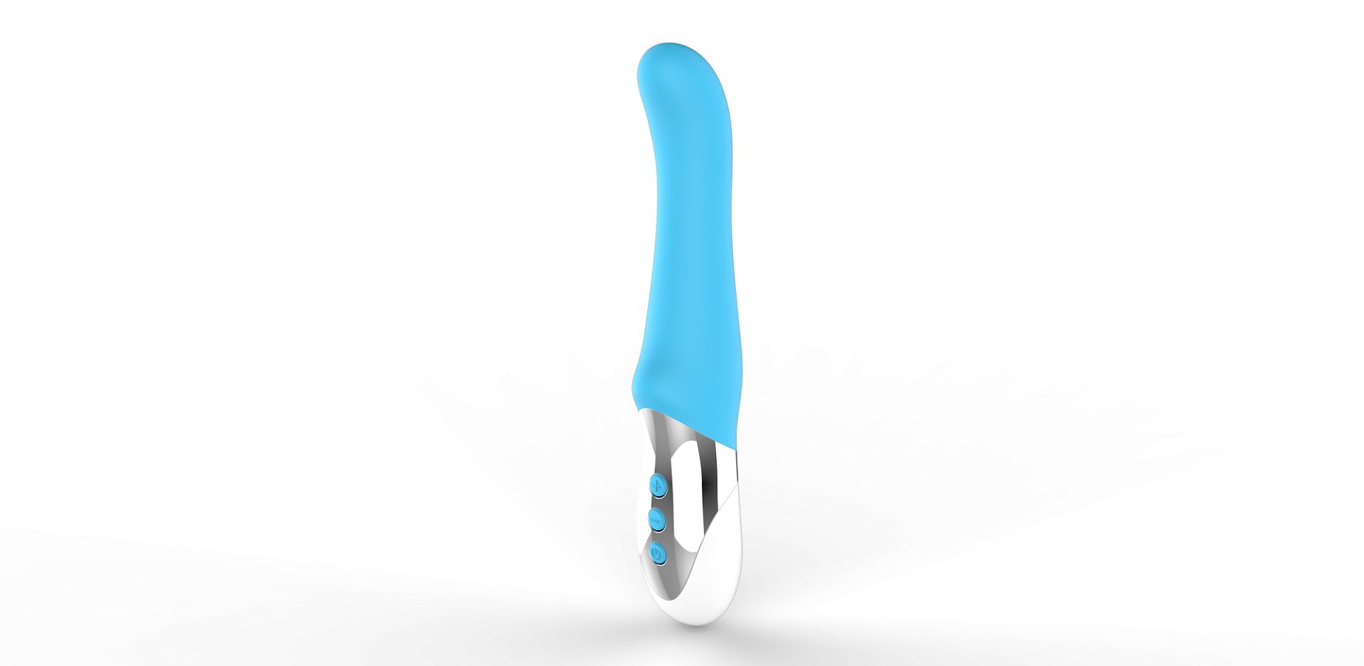 Мощный пульсирующий массажер M&M голубой 8109MA