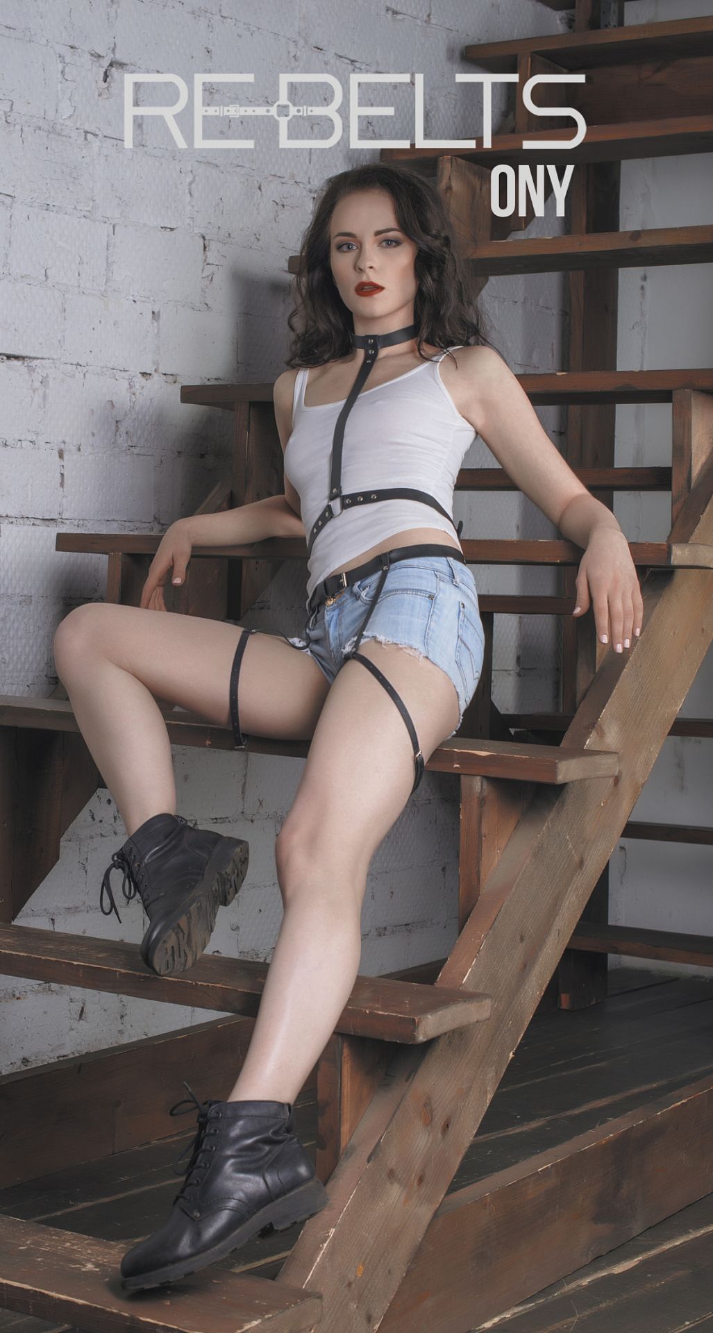 Портупея-чокер Ony Black 7703rebelts