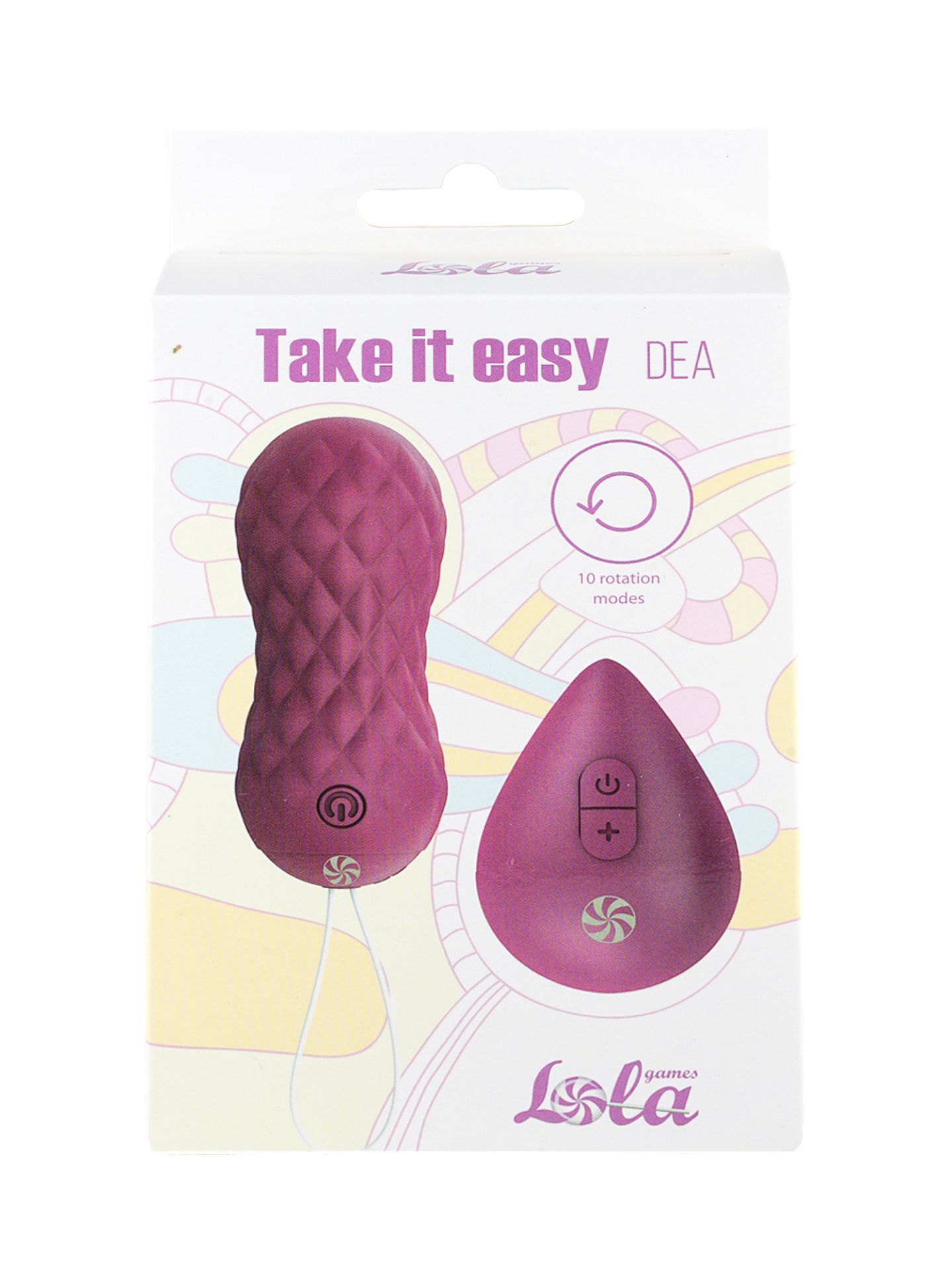Вращающиеся виброшарики на пульте Take it Easy Dea Purple 9021-06lola
