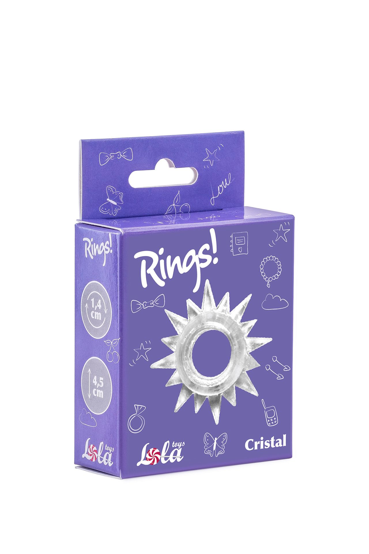 Эрекционное кольцо Rings Cristal white 0112-12Lola