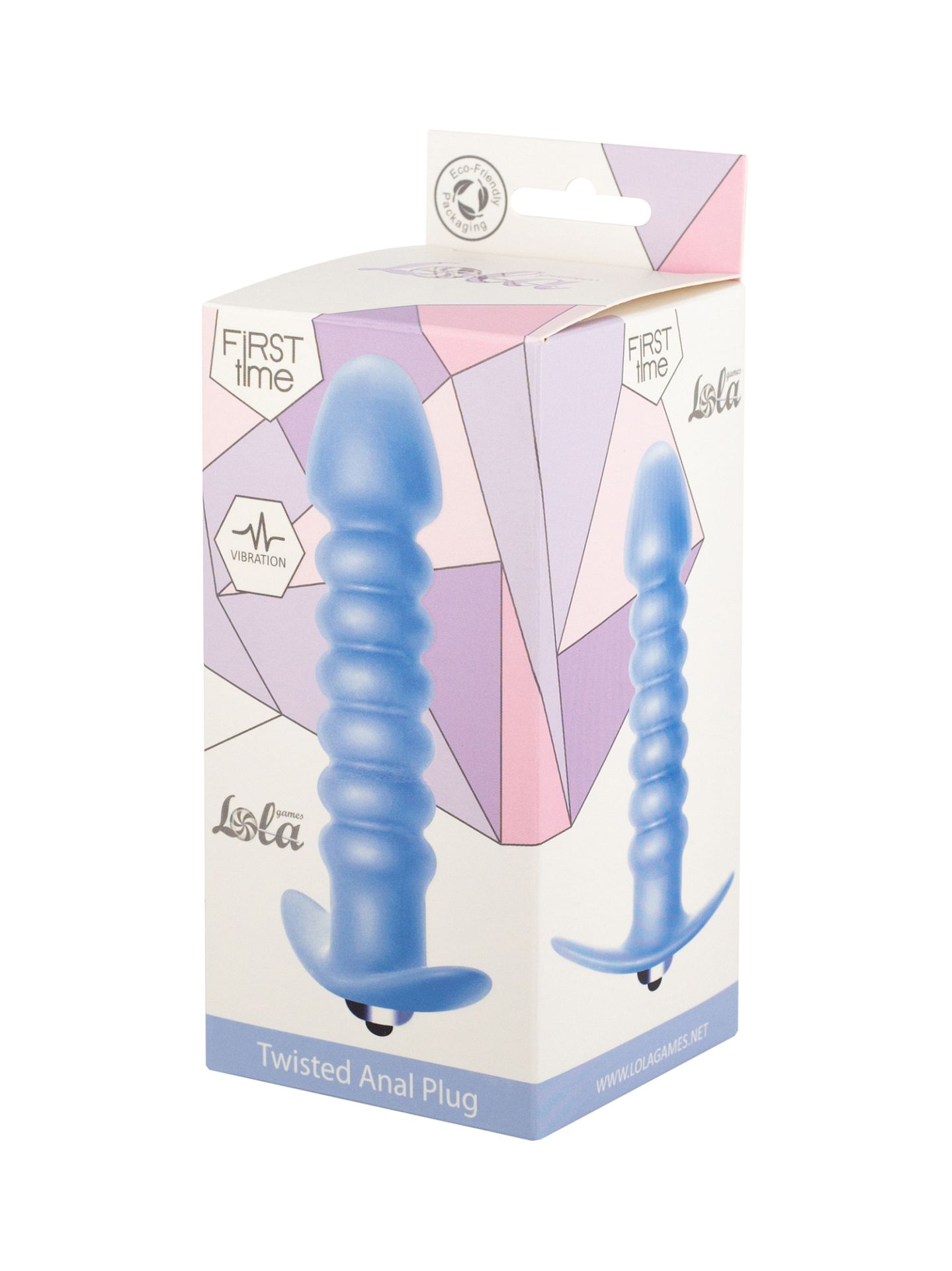 Анальная пробка с вибрацией Twisted Anal Plug Blue (Батарейки ААА) 5007-02lola