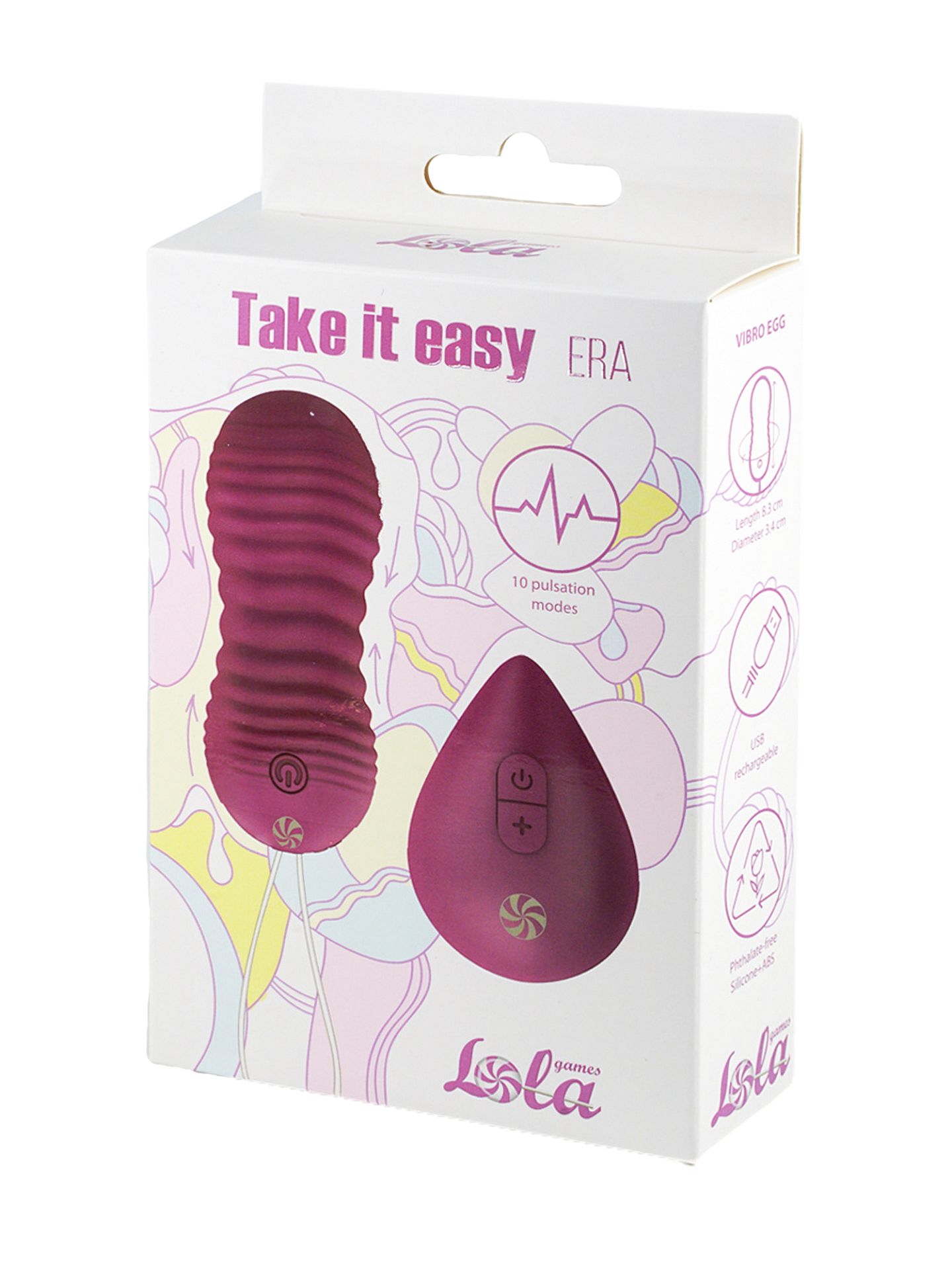 Пульсирующие виброшарики на пульте Take it Easy Era Purple 9021-05lola