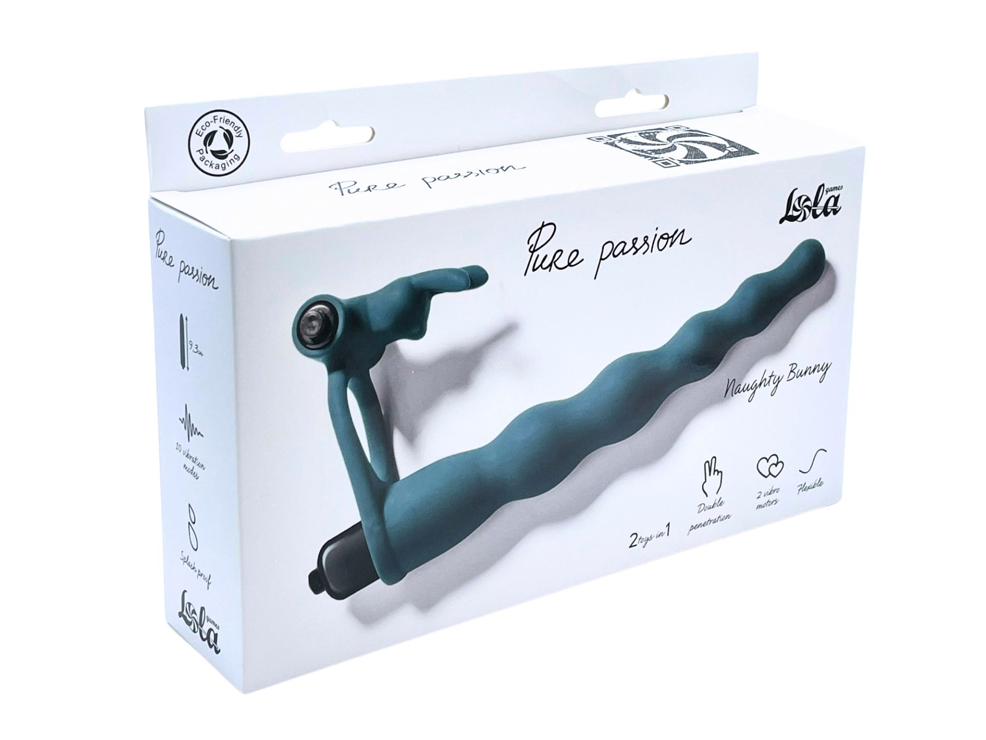 Вибронасадка для двойного проникновения Pure Passion Bunny Green 1202-03lola