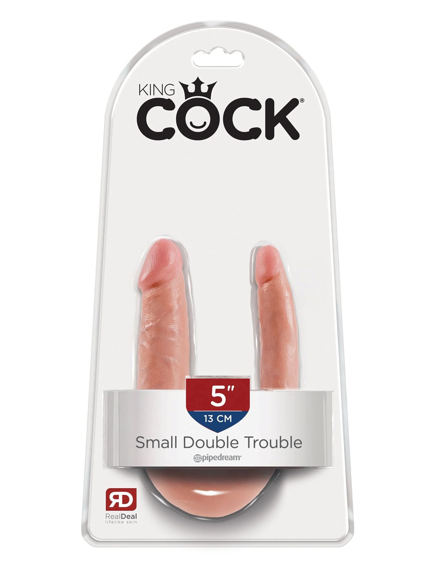 Фаллоимитатор King Cock Small Double Trouble - Flesh Pipedream 551321PD