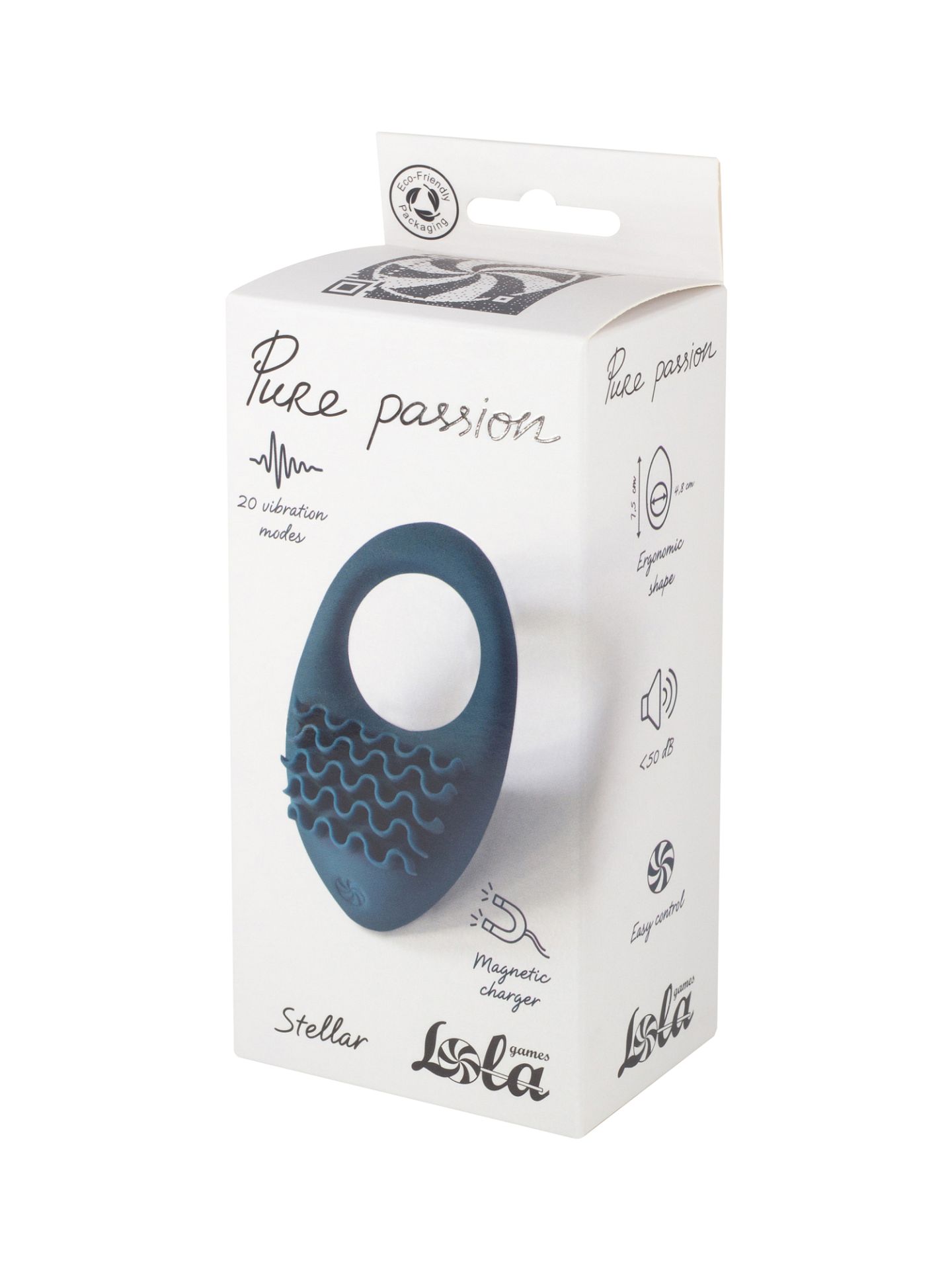 Перезаряжаемое эрекционное виброкольцо Pure Passion Stellar Green 1501-03lola